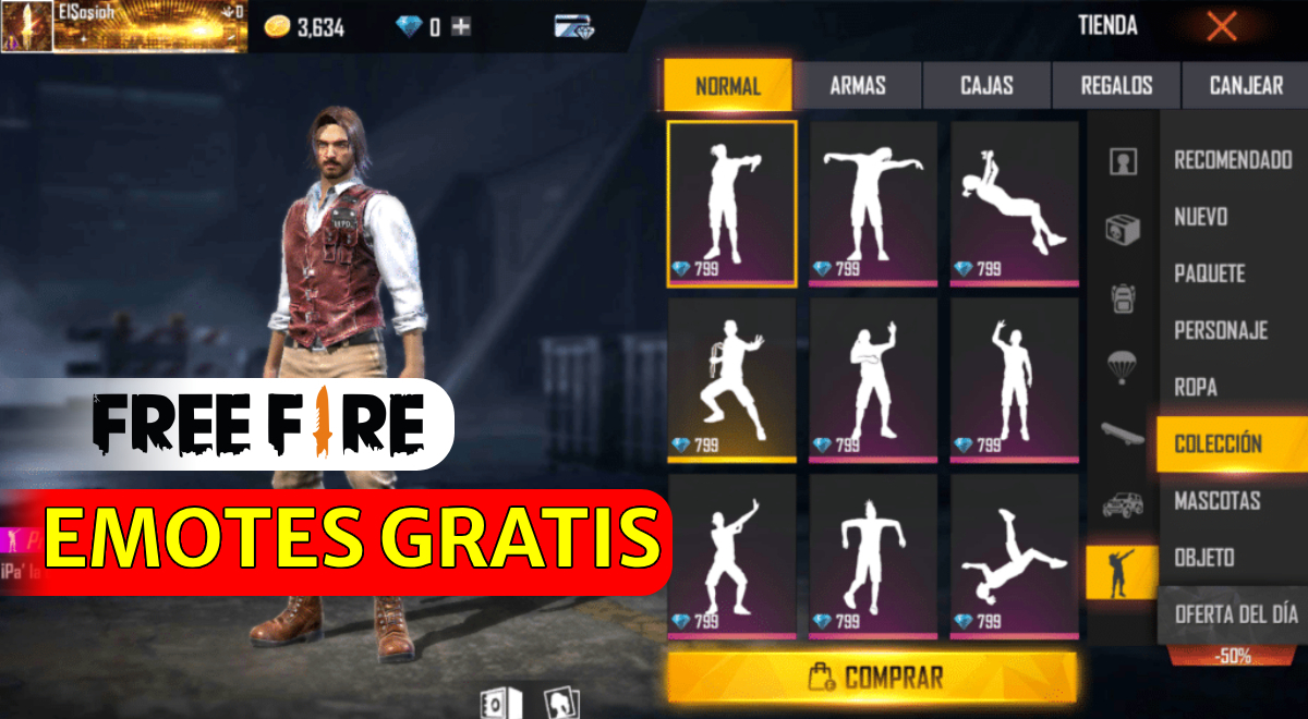 guia definitiva como conseguir emotes para free fire paso a paso